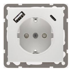 PEHA Steckdose mit USB Ladegerät rws D 6511.02 SI USB CA