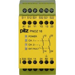Pilz Not-Aus-Schaltgerät 230VAC 24VDC 2n/o PNOZ 16 #774066