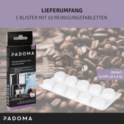 Reinigungstabletten PADOMA für Kaffeemaschine 10x1,6g 10096820