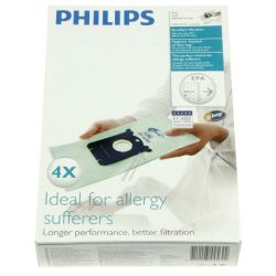 s-bag Hygiene Anti-Allergie Beutel für Staubsauger Philips FC8022/04 4 Stück