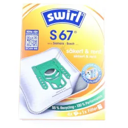 S67-Beutel für Melitta Staubsauger 6778488 Airspace Green Line 4er Pack