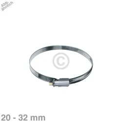 Schlauchschelle 20-32mmØ W2 Chromstahl für Ablaufschlauch Waschmaschine