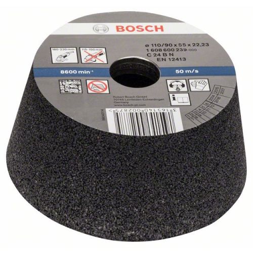 Bild: Schleiftopf konisch, für Stein / Beton, Ø 110mm (Bohrung 22,23mm, C 24 L5 BRT)