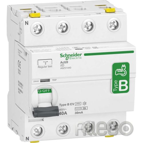 Bild: Schneider FI-Schalter 4P 40A 30mA A9Z51440