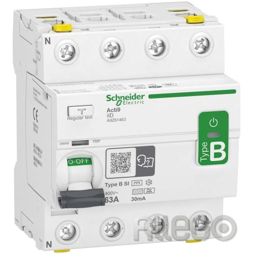 Bild: Schneider FI-Schalter 4P 63A 30mA A9Z61463