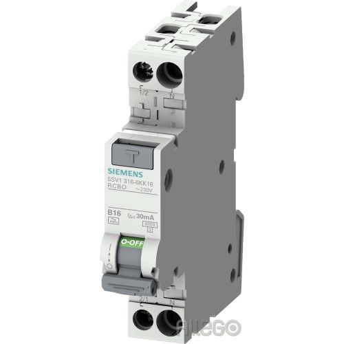 Bild: SIEMENS 5SV1316-7KK16 FI/LS kompakt 6kA Typ A 30mA C16