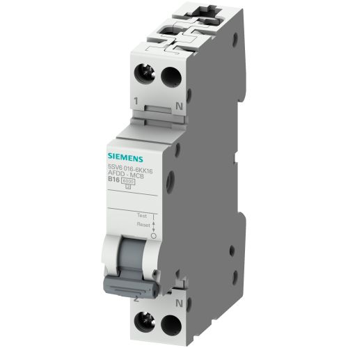 Bild: Siemens AFDD/LS-Schalter B16 230V 1TE 5SV6016-6KK16, Brandschutz-LS Kombination