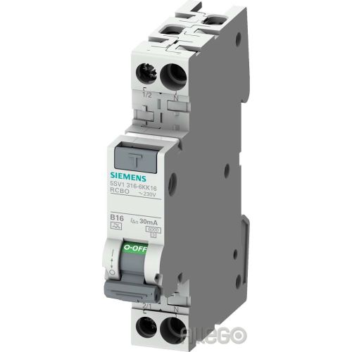 Bild: Siemens FI/LS-Schalter 1P+N 6kA 5SV1316-6LK16