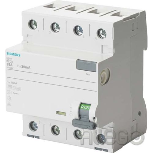 Bild: Siemens FI-Schutzschalter Typ A, 100mA , 40A 5SV3444-6