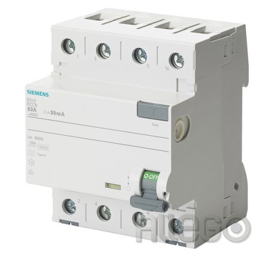 Bild: Siemens IS FI-Schutzschalter 25A,3+N,300mA 5SV3642-6