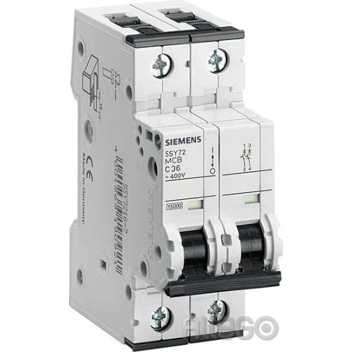 Bild: Siemens Leitungsschutzschalter 5SY6204-7 C 4A, 2p, 6kA Siemens Leitungsschutzsch