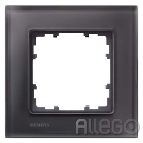 Bild: Siemens Rahmen 1-fach Delta Miro Glas,sw 5TG1201-2