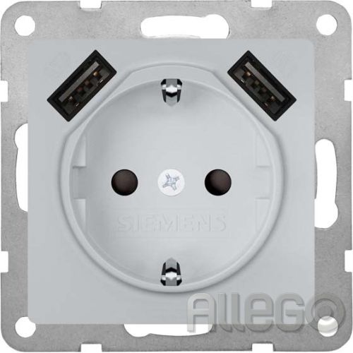 Bild: Siemens SCHUKO mit 2 USB 5UB1970-0AM01