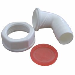 Siphon-Schlauchanschluss 90° für Ofen ASW 111678 PP weiß