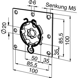 Somfy Antriebslager LT 100x100mm vzkt. 9763608