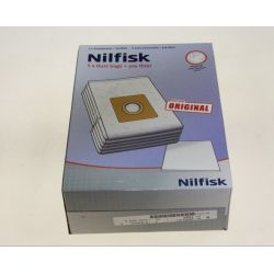 Staubsaugerbeutel Nilfisk 81846000 GM200/GM300/GM400 5er Pack mit Vorfilter