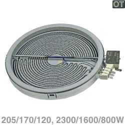 Strahlheizkörper 3kreis AEG 3051747016 EGO 10.51311.044 für Glaskeramikkochfeld
