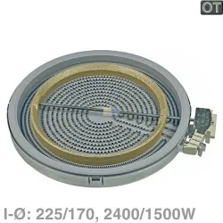 Strahlheizkörper Siemens 00446645 225/170mmØ Zweikreis EGO 10.53214.472
