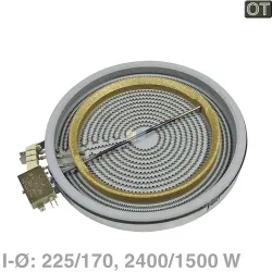 Strahlheizkörper Zweikreis Siemens 00494747 EGO 10.53213.494 für Kochfeld Herd