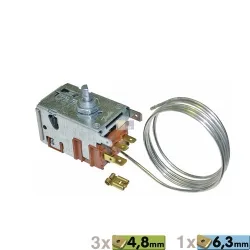 Thermostat 077B6787 Danfoss 700mm Kapillarrohr 3x4,8mm/1x6,3mm AMP 00058038