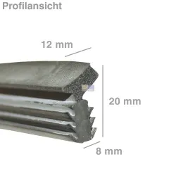 Türdichtung wie ARISTON C00141317 dreiseitig für Geschirrspüler