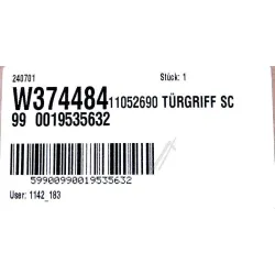 Türgriff für Ofen Bosch Siemens 11052690 schwarz, Metall