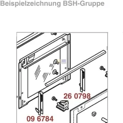 Türscharnier Neff 00260798 rechts für Backofen Herd Bosch, Siemens, Neff