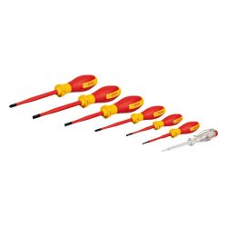 VDE Schraubendreher-Set PH/SL Professional, 7-teilig (rot/gelb, 6 VDE-Schraubend