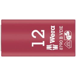 VDE Zyklop-Steckschlüssel-Einsatz, 12mm, 3/8" (rot/gelb, isoliert bis 1.000 Volt