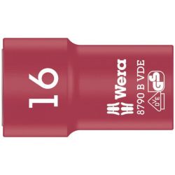 VDE Zyklop-Steckschlüssel-Einsatz, 16mm, 3/8" (rot/gelb, isoliert bis 1.000 Volt