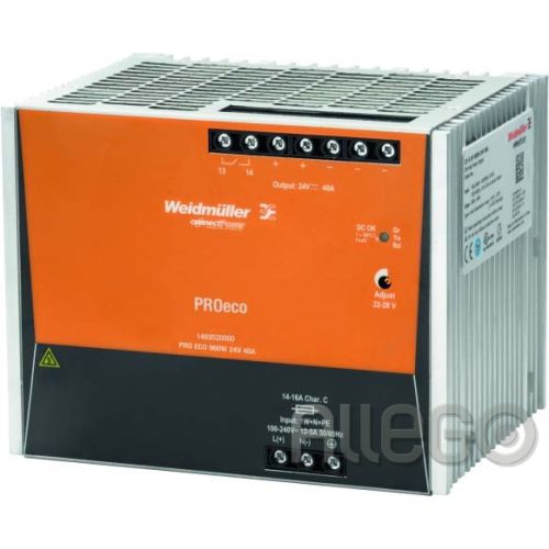 Bild: Weidmüller PRO ECO 960W 24V 40A 1469520000 Stromvers. Schaltnetzger.24V