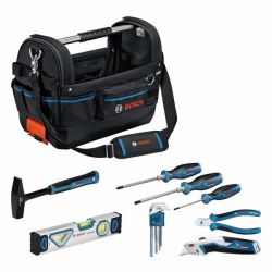 Werkzeugtasche GWT 20 und Handwerkzeug-Set Professional (schwarz, ProClick Syste