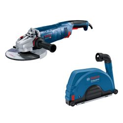 Winkelschleifer GWS 24-230 JZ Professional + GDE 230 FC-S (blau, 2.400 Watt, ink