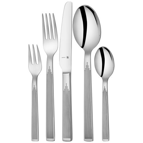 Bild: WMF Art Deco Besteck-Set, 30-teilig, Cromargan protect®