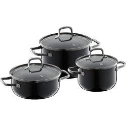 WMF Fusiontec Essential Topf-Set, 3-teilig, Black