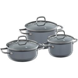 WMF Fusiontec Essential Topf-Set, 3-teilig Calm Grey