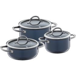 WMF Fusiontec Inspire Topf-Set, 3-teilig, Blueberry