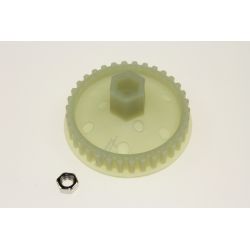 Zahnrad groß mit Mutter M6 für Küchenmaschine DeLonghi KW696586 KMC500/550, KMM7